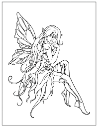 Amy brown a dark moon fairy fantasy greetings card tree free artist print. Cute Coloring Free Printable Cute Fairy Colouring Pages Novocom Top