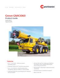 Grove Gmk3060 Manitowoc Cranes Pdf Catalogs Technical