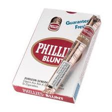 The term blunt is short for phillies blunt. phillies is a cigar brand based in philadelphia that had a wide array of cigars to offer, including tips (tipped cigars), black maxes (flavored tips), cheroots. Phillies Blunt 5 Pack Passion Vines