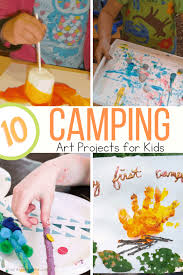 I make long lists of crafts and activities to do with the kids so i thought i would share them with you today. Easy Camping Art Activities For Preschoolers