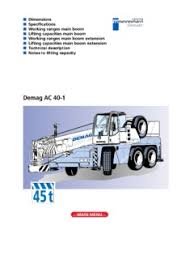 Demag Ac 40 1 City Specifications Cranemarket