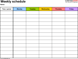 Version for the uk with bank holidays and week numbers. Free Weekly Schedules For Pdf 18 Templates