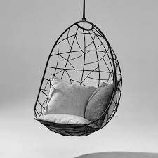 Add a unique seating element to your indoor or outdoor space with these modern style latest hanging chair ideas / garden hanging chair | swing jhula chair. Nest Egg Hanging Swing Chair Black In 2021 Hanging Swing Chair Swinging Chair Hanging Egg Chair