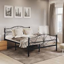 These pieces are simply decorative. Full Queen King Gray Metal Platform Bed Frame Headboard Footboard Foundation Bedding T 2 Beds Bed Frames