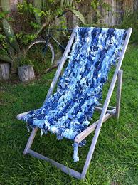 Reclaimed Wood Beach Chair With Recycled Denim Seat By Anosila Beach Chairs Recycled Denim Fabric Decor