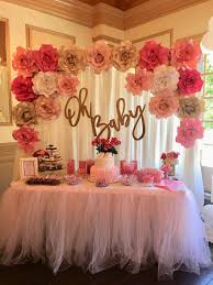 We've come a long way from blue, pink and duckies. Baby Shower Cake Table Backdrop Baby Girl Pink Baby Shower Roses Baby Girl Shower Themes Baby Shower Princess