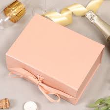We can provide many customization services to the gift box. Rose Gold Gift Box With Ribbon Tie
