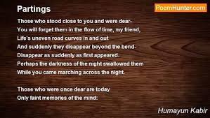 Humayun Kabir Partings Poems Poetry Words