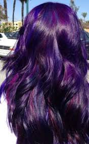 Purple And Blue Streaks Hair Color Purple Hair Styles Purple Hair