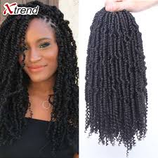 Pre braided hair for crochet braids. Xtrend Pre Twisted Spring Twist Synthetic Crochet Hair Extensions Crotchet Braids Pre Looped Fluffy Bomb Braiding Braid Passion Aliexpress