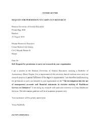 A letter of consent is a written document granting permission. Doc Cover Letter Request For Permission To Carry Out Research Human Resources Executive Cimas Medical Aid Society Elton Chikudza Academia Edu