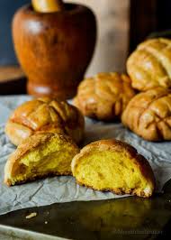 The Moonblush Baker Words And Photos United Saffron And Pumpkin Melon Pan Bread Breakfast Bread Recipes Pumpkin Bread Sweet Bread Rolls