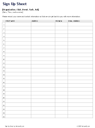 Download The Sign Up Sheet Template From Vertex42 Com Sign