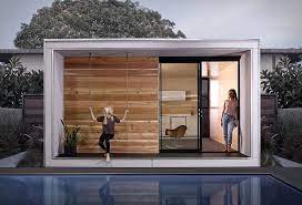 Low Waste Prefab Flatpack Cabins Backyard Guest Houses Backyard Office Tiny House Design