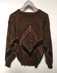 Vintage Geometric Sweater 80s 90s Abstract Sweater Masonic Geometric Sweater Sweaters Geometric Knit