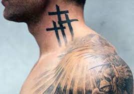 Small cross neck tattoo among today's modern cross tattoos idea is this small icon inked on the left side of the neck. Pin On Tattoos
