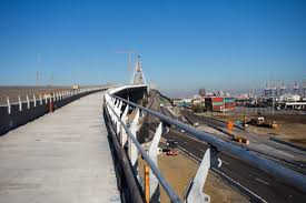 Trade infrastructure — 15 percent of the nation's waterborne cargo is trucked over it annually — and a critical access route for commuters between the port of long beach and surrounding communities. Gerald Desmond Bridge Replacement Project Twitterren The Mark Bixby Memorial Bicycle And Pedestrian Path Is 12 Feet Wide And Will Allow Bikers Runners And Pedestrians To Cross The New Bridge By Pedal