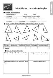 Exercices en ligne sur les triangles ce2 : Exercice Triangles Cm1 Cycle 3