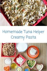 This Is A Homemade Version Of Tuna Helper Creamy Pasta It Is A Good Tuna Noodle Casserole Dish So You Can Make A Healthier Versi Creamy Pasta Recipes Homemade