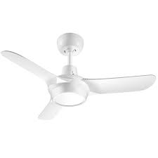 Hunter fan 52 inch brushed nickel casual ceiling fan with 4 led lights. Ventair Spyda Ceiling Fan With Led Light Satin White 36 Universal Fans