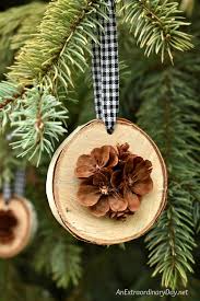 These pine cone diy christmas ornaments look elegant and are really simple to make. How To Make Simple Rustic Birch And Pine Cone Christmas Ornaments An Extraordinary Day