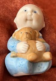 Vintage 1984 Little Boy and Teddy Figure. 84 Edition OAA Inc. Made in  Taiwan. Special Thoughts for Special People. TM Extra Special Thoughts