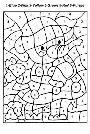 Coloring Pages With Number Code Color By Number Printable Color By Numbers Kindergarten Colors