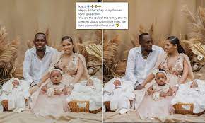 The proud parents sat behind their three children, with kasi looking incredible in a plunging gold 'congratulations to our sprint legend usain bolt and kasi bennett on the arrival of their baby girl. P Szzurpvbm