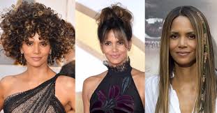 Let the hair dry in the air, choose a large curler, and roll the hair from the middle create a side piece to make the whole style more charming and graceful. Best Halle Berry Hair Moments Of 2017 Popsugar Beauty Middle East