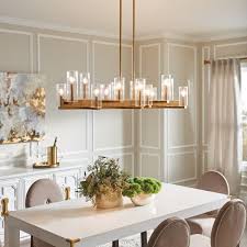 Cleara 14 Light Linear Chandelier Polished Nickel Dining Room Light Fixtures Dining Room Lighting Dinning Room Light Fixture