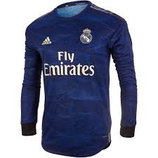 Real madrid jerseys have never been outside out top 5 selling kits in any given season, such is the you are also able to choose from a fantastic range of real madrid training kit including official tracksuits, training jerseys, polo shirts, pants. Adidas Real Madrid 2020 Away Authentic Ls Jersey Soccer Plus