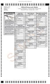 This collection of sample ballots highlights common ballot design challenges and aiga design for democracy's solutions. What Pa Counties Can Learn From Voters Reactions To Montgomery County S Paper Ballot Rollout