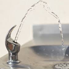 school drinking fountains, sinks