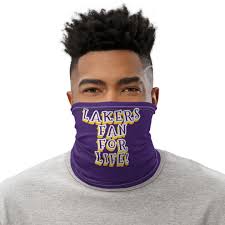 Neck Gaiter: LAKERS Fan for Life! PURPLE Custom Face Mask. Protection W/  Style!