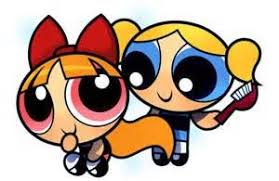 Bubbles Combing On The Hairs Of Blossom Powerpuff Bubbles Powerpuff Girls Wallpaper Powerpuff Girls
