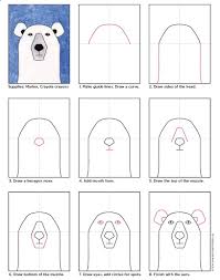 Draw A Polar Bear Pdf Tutorial Available Artprojectsforkids Howtodraw Polarbear Polar Bear Art Winter Art Projects Winter Art Lesson