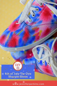 A simple design that can be worn by men, women, and kids. Red White And Blue 4th Of July Fireworks Diy Sharpie Shoes