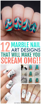 With a thin nail art brush, draw on marble veins using the luscious black nail paint and let dry. 12 Marble Nail Art Designs Worth Copying Hot Beauty Health
