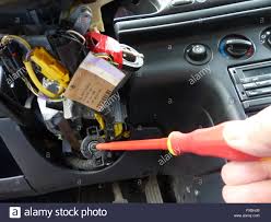 Auto Theft Hot Wiring The Car Stock Photo Alamy