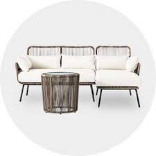 Round sofa chair contain special features such as buckles and straps, cushioned back support, and. Patio Furniture Sale Target