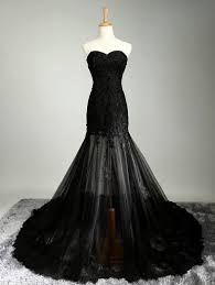 Buy flattering mermaid/trumpet wedding gowns & dresses for sale at june bridals! Black Gothic Lace Mermaid Wedding Dress Darkincloset Com