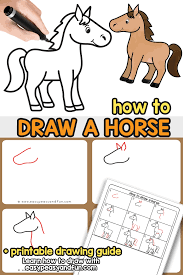 How To Draw A Horse Step By Step Tutorial For Kids Cartooning Horse Drawing Tutorial Drawing Tutorials For Kids Drawing Tutorial Easy