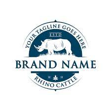 وحيد القرن تصميم الشعار logo design graphic design logo rhinoceros logo