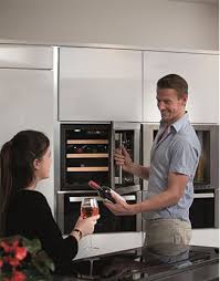 Full size wine fridge in kitchen. Wine Coolers Integrated Freestanding Cda Appliances