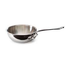 M Cook Stainless Steel Curved Splayed Saute Pan Cast Stainless Steel Handle 1 7 Qt Mauviel Saute Pan Saute