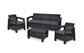 About this sofa set back in stock in april/may keter, a world leader in quality home and outdoor storage solutions. Corfu Triple Set