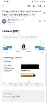 Amazon pay gift card gc id. Amazon Gift Card Samsung Pay Rewards Samsung Members