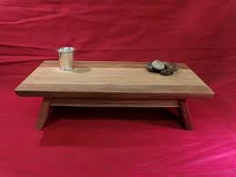 Butternut Puja Shrine Table Small Low Table For Meditation Etsy Low Tables Meditation Stool My Furniture