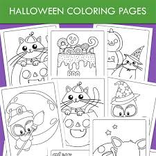 Pack these spring printables into a picnic basket for a family outing. Halloween Coloring Pages For Kids Printable Set 10 Pages