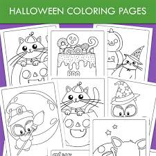 Free, printable coloring pages for adults that are not only fun but extremely relaxing. Halloween Coloring Pages For Kids Printable Set 10 Pages